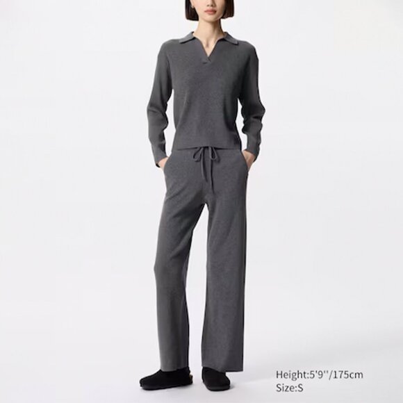Uniqlo Sweaters - NWT Uniqlo Washable Ribbed Polo Sweater & Pant Small